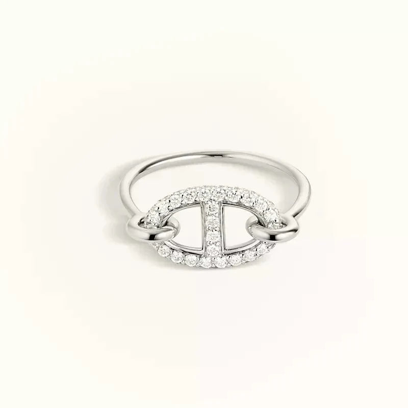 LUXEIFY RONDE SMALL SILVER DIAMOND RING
