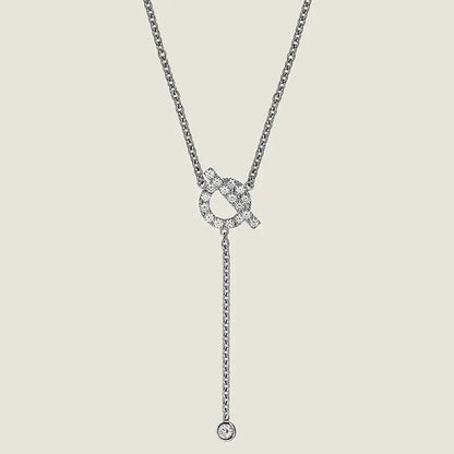 LUXEIFY FINESSE SILVER DIAMOND NECKLACE