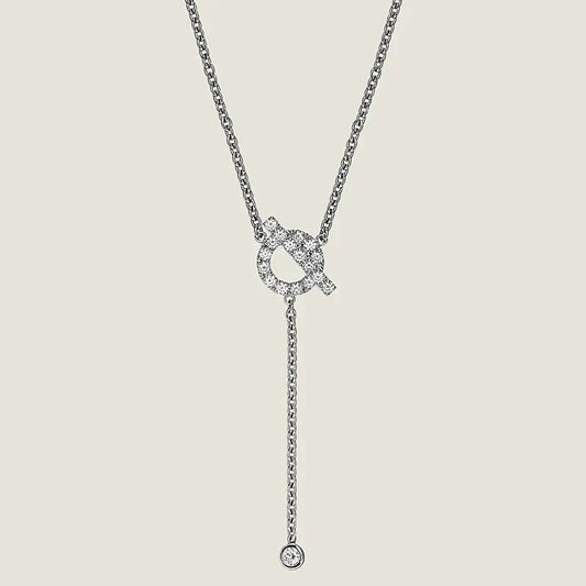 LUXEIFY FINESSE SILVER DIAMOND NECKLACE