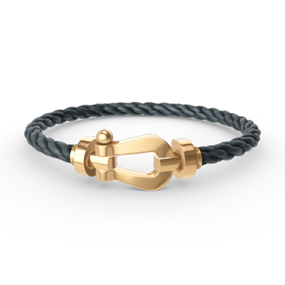 LUXEIFY FORCE LARGE HORSESHOE NO DIAMOND BRACELET GOLD