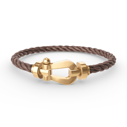 LUXEIFY FORCE LARGE HORSESHOE NO DIAMOND BRACELET GOLD