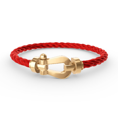 LUXEIFY FORCE LARGE HORSESHOE NO DIAMOND BRACELET GOLD
