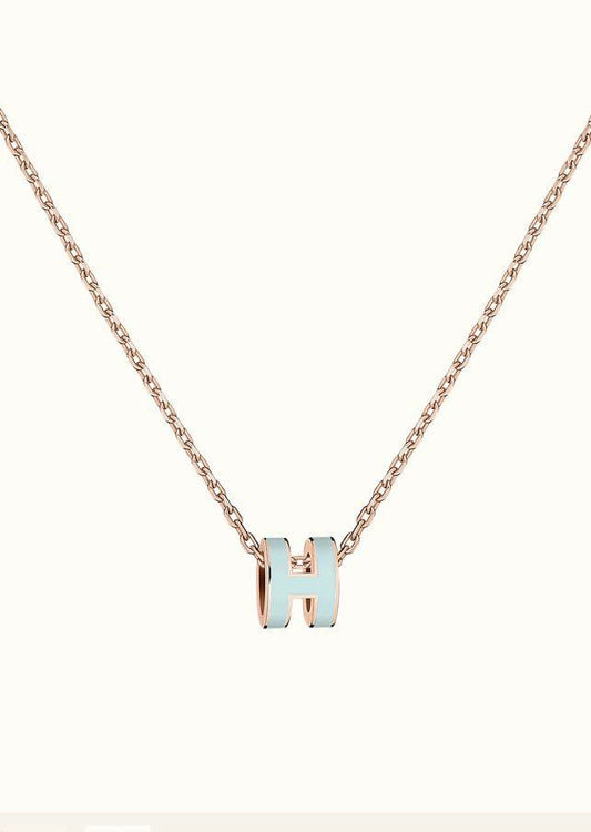 LUXEIFY POP H LIGHT BLUE NECKLACE