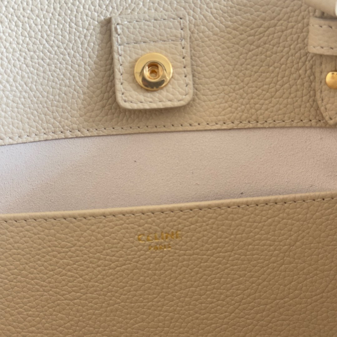 MINI CABAS ANA?S CUIR TRIOMPHE 20 IN BEIGE GRAINED CALFSKIN
