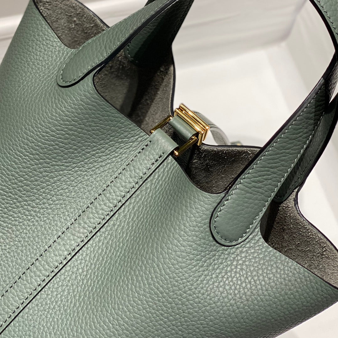 picotin lock grass green togo leather gold hardware