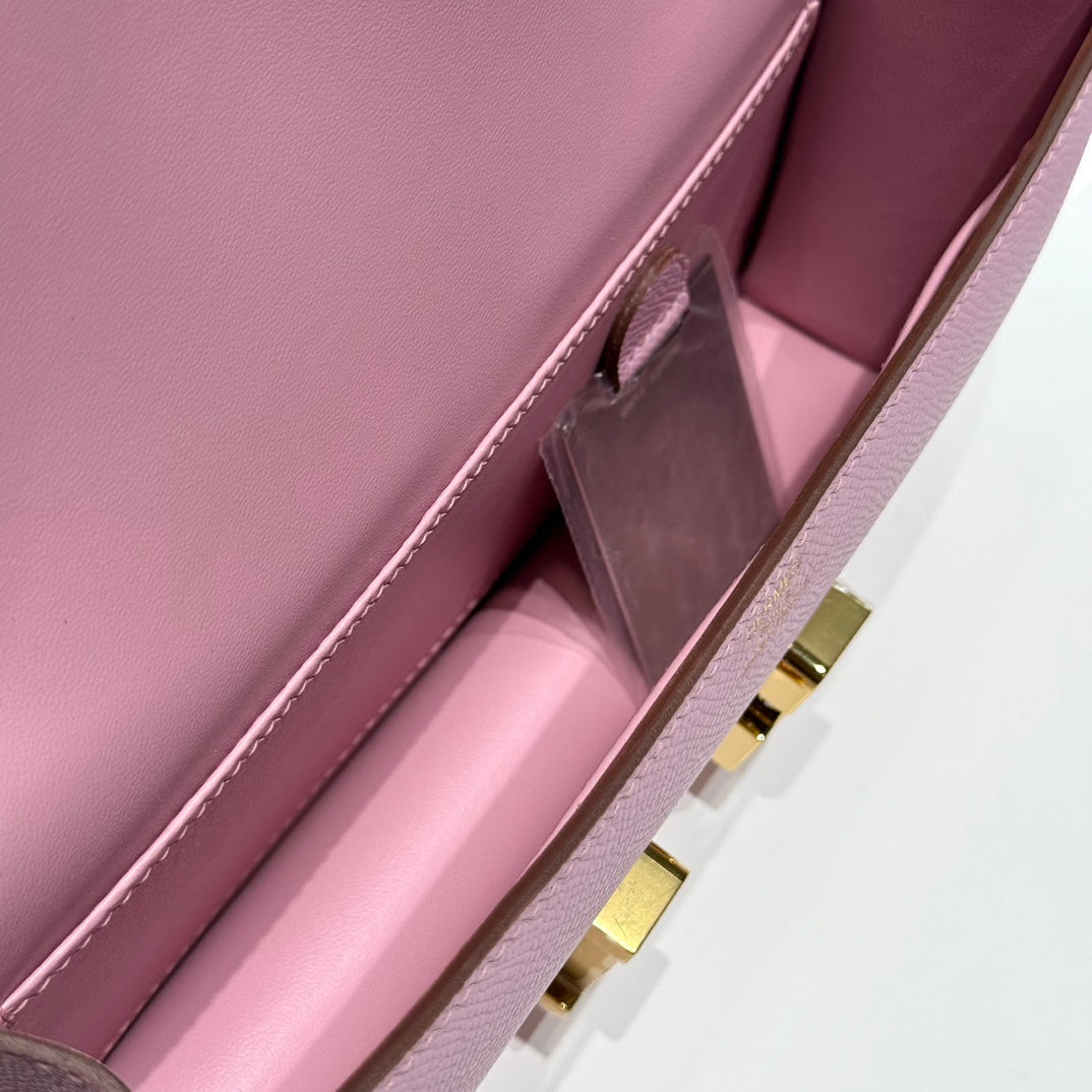 HM Constance Elan 24 Soft Pink Epsom Gold Hardware 237348