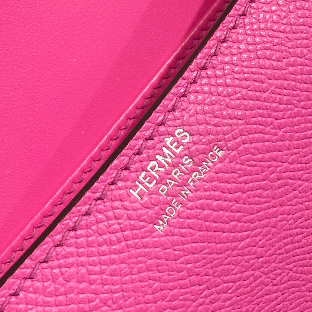 HM Constance Elan 24 Fandango Pink Epsom Silver Hardware 237343
