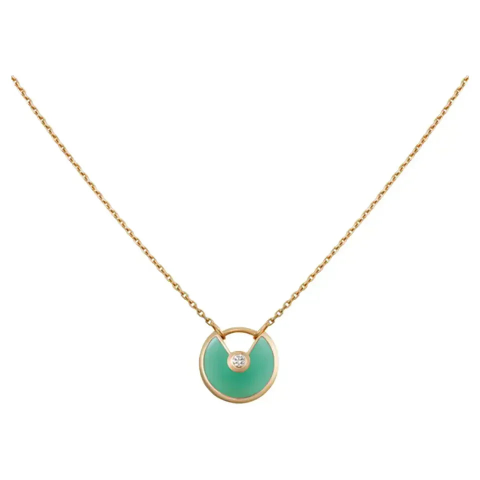 LUXEIFY AMULETTE GOLD MALACHITE NECKLACE