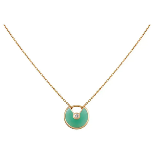 LUXEIFY AMULETTE GOLD MALACHITE NECKLACE