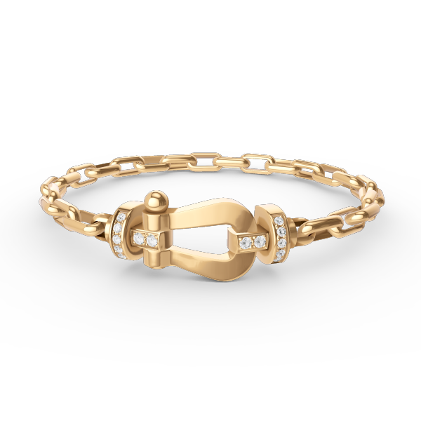 LUXEIFY FORCE LARGE HORSESHOE CLASP  METAL BRACELET