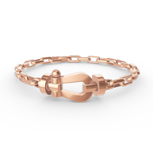 LUXEIFY FORCE LARGE HORSESHOE CLASP  METAL BRACELET