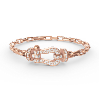 LUXEIFY FORCE LARGE HORSESHOE CLASP  METAL BRACELET