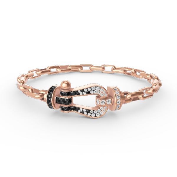 LUXEIFY FORCE LARGE HORSESHOE CLASP  METAL BRACELET