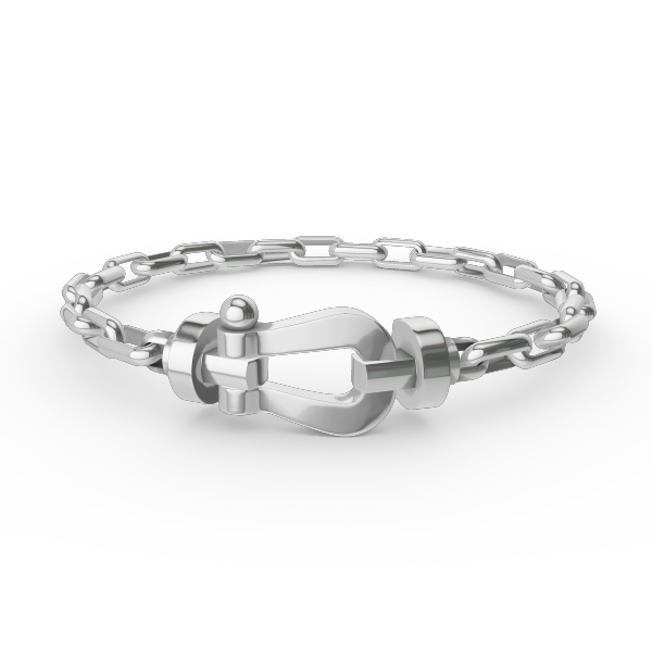 LUXEIFY FORCE LARGE HORSESHOE CLASP  METAL BRACELET