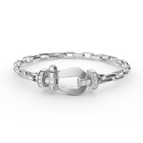 LUXEIFY FORCE LARGE HORSESHOE CLASP  METAL BRACELET