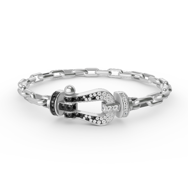 LUXEIFY FORCE LARGE HORSESHOE CLASP  METAL BRACELET