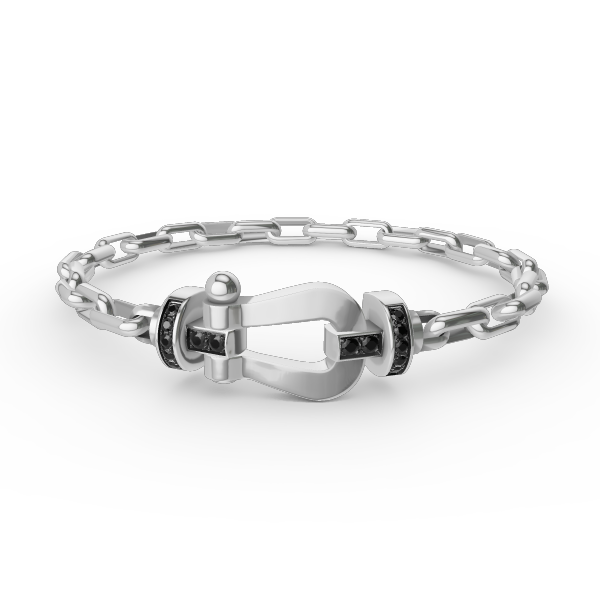 LUXEIFY FORCE LARGE HORSESHOE CLASP  METAL BRACELET
