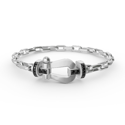 LUXEIFY FORCE LARGE HORSESHOE CLASP  METAL BRACELET