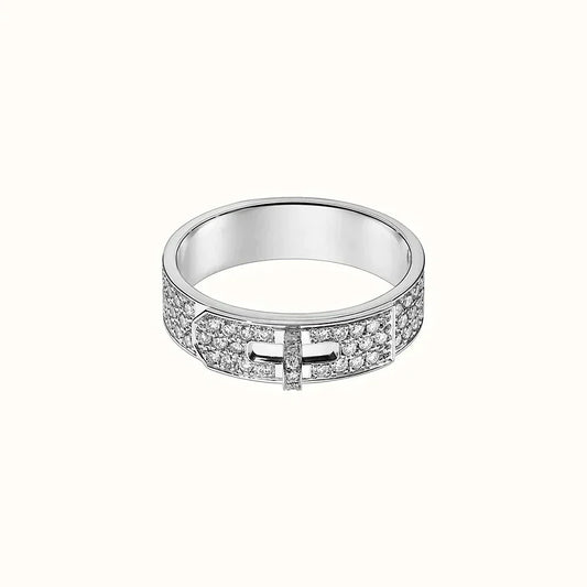 LUXEIFY KELLY SILVER DIAMOND RING