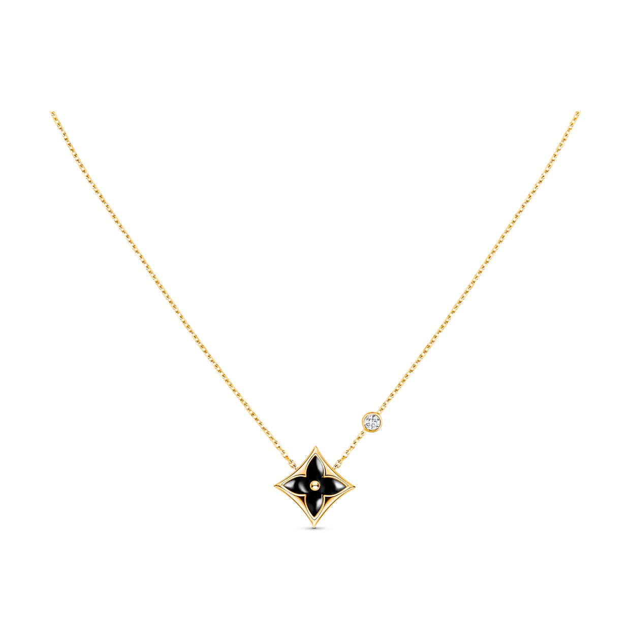 LUXEIFY STAR BLACK MOP NECKLACE