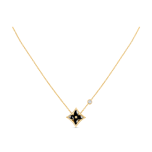 LUXEIFY STAR BLACK MOP NECKLACE