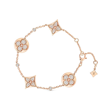 LUXEIFY STAR AND SUN 4 MOTIFS GOLD DIAMONDS BRACELET