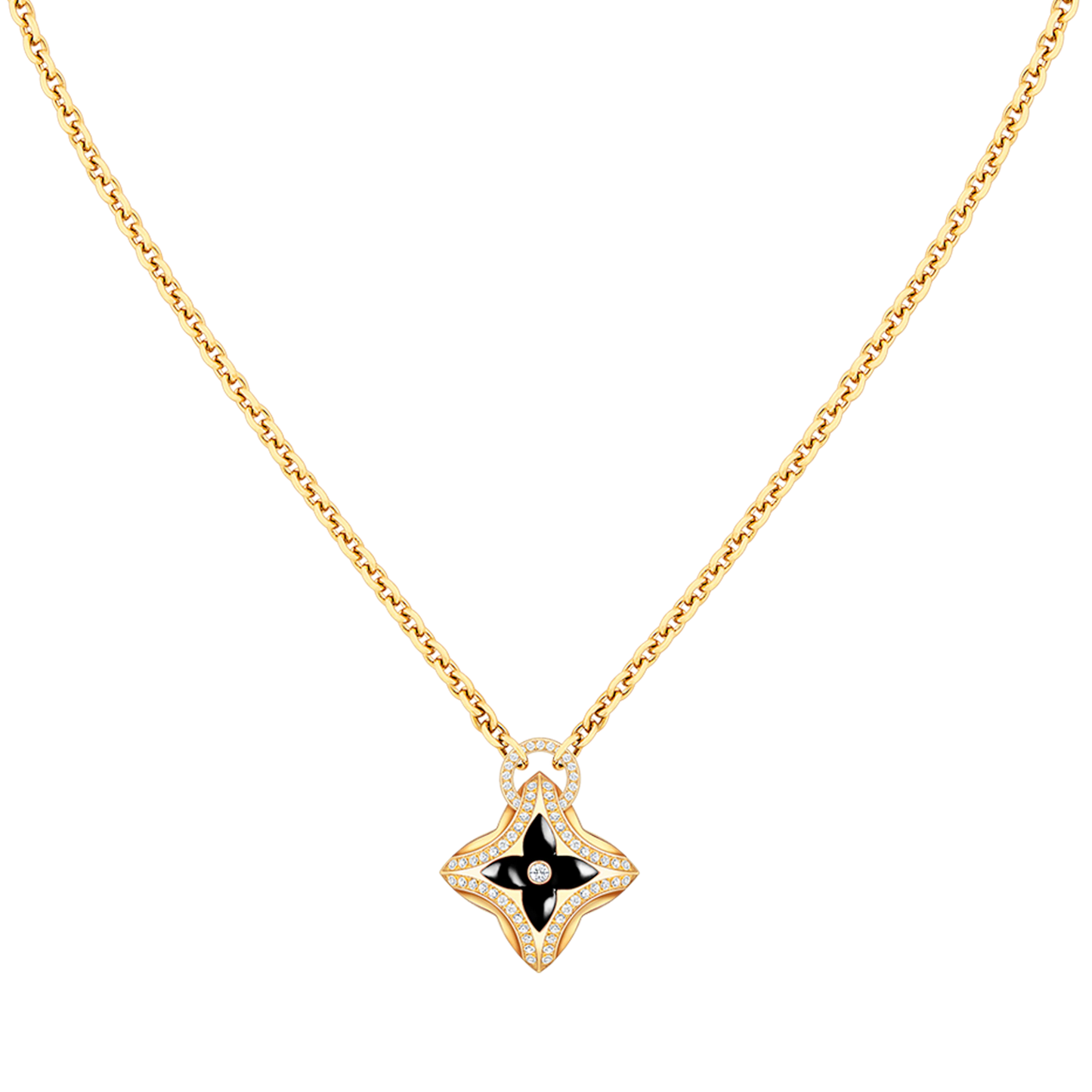 LUXEIFY STAR PEDANT PINK GOLD DIAMOND NECKLACE