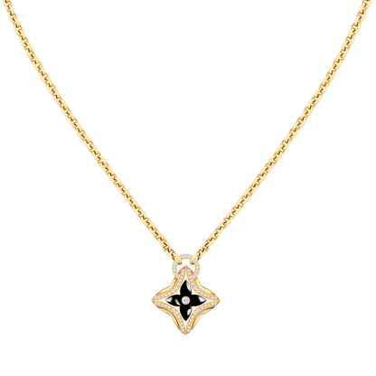 LUXEIFY STAR PEDANT PINK GOLD DIAMOND NECKLACE