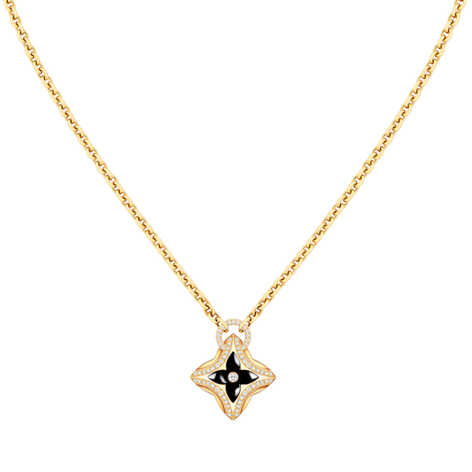 LUXEIFY STAR PEDANT PINK GOLD DIAMOND NECKLACE