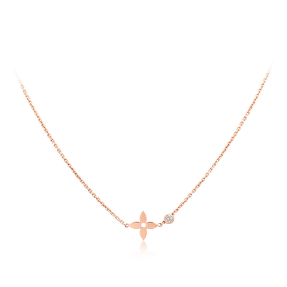 LUXEIFY BLOSSOM PENDANT PINK GOLD AND DIAMOND