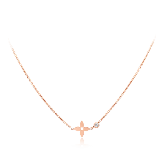 LUXEIFY BLOSSOM PENDANT PINK GOLD AND DIAMOND