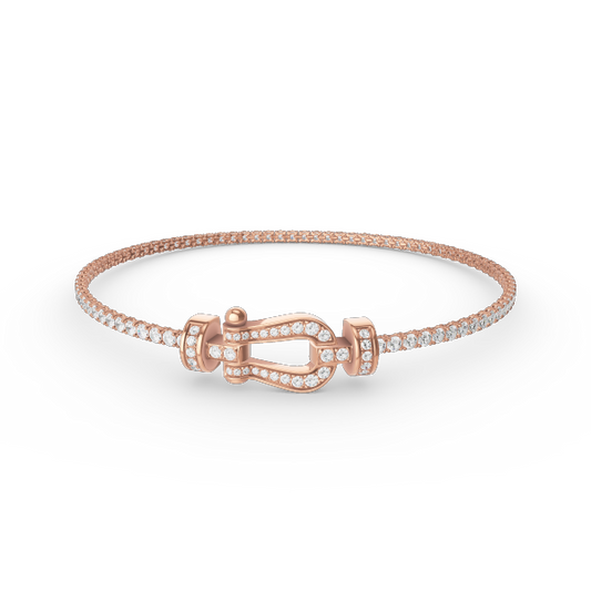 LUXEIFY FORCE  HORSESHOE  DIAMOND TENNIS BRACELET