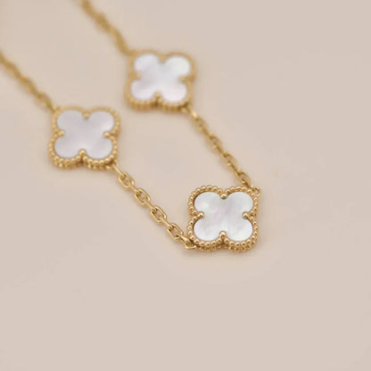 CLOVER WHITE PEARL MOP 5 MOTIF BRACELET COLLECTION