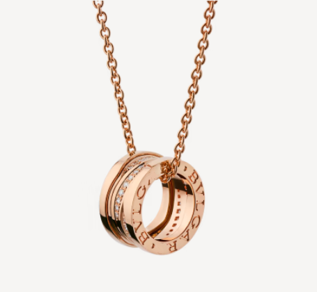 LUXEIFY ZERO 1 PINK GOLD DIAMOND NECKLACE