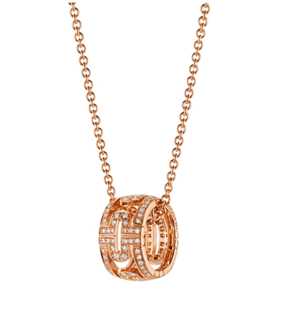 LUXEIFY PARENTESI NECKLACE PINK GOLD DIAMOND
