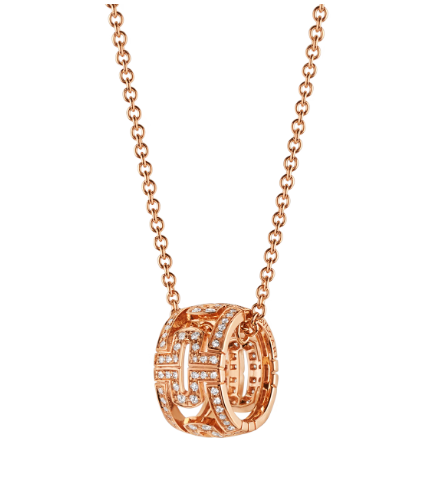 LUXEIFY PARENTESI NECKLACE PINK GOLD DIAMOND