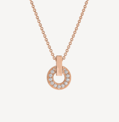 LUXEIFY GARI NECKLACE PINK GOLD DIAMOND