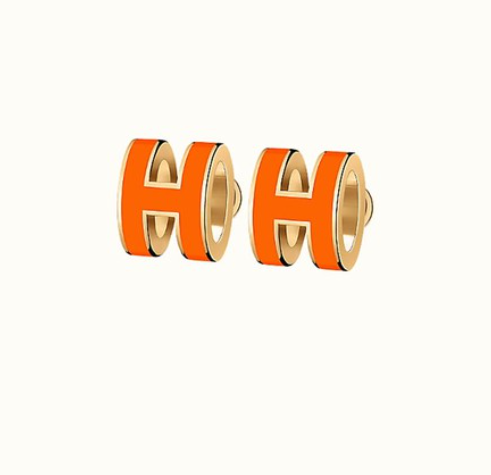 LUXEIFY MINI POP H EARRINGS ORANGE