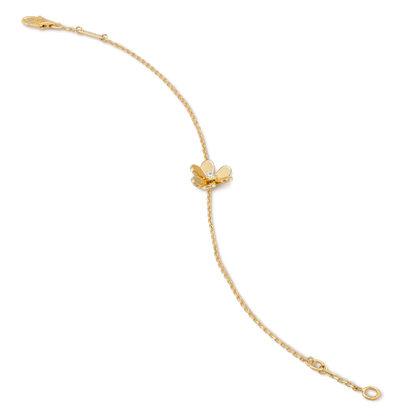 FRIVOLE GOLD FLOWER PINK MALACHITE BRACELET