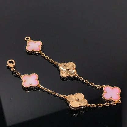 CLOVER 5 MOTIFS  PINK MOP BRACELET COLLECTION