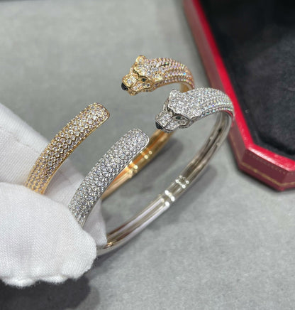 LUXEIFY PANTHERE FULL DIAMOND OPEN BRACELET