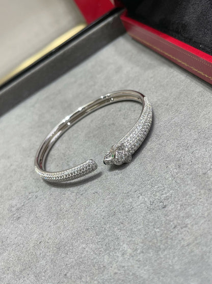 LUXEIFY PANTHERE FULL DIAMOND OPEN BRACELET
