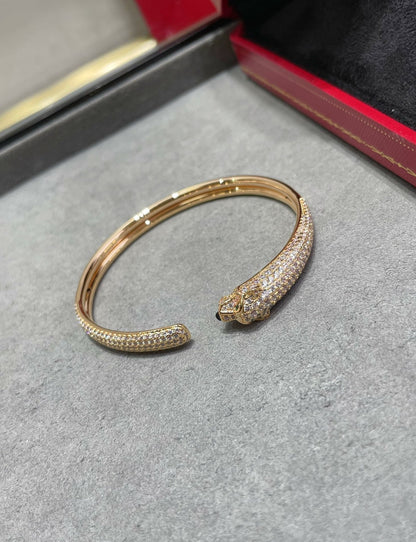 LUXEIFY PANTHERE FULL DIAMOND OPEN BRACELET