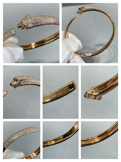 LUXEIFY PANTHERE FULL DIAMOND OPEN BRACELET