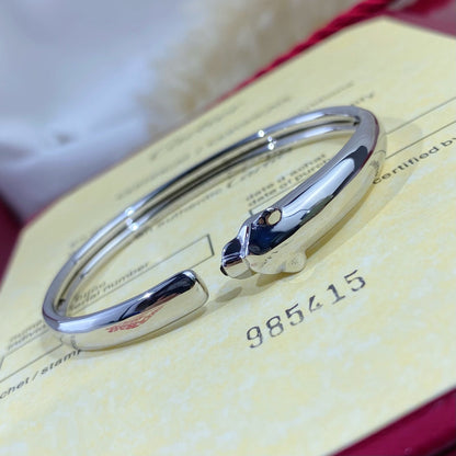 LUXEIFY PANTHERE SILVER OPEN BRACELET