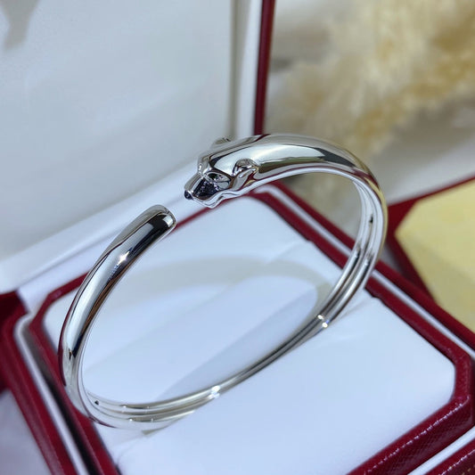 LUXEIFY PANTHERE SILVER OPEN BRACELET