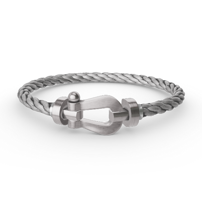 LUXEIFY FORCE LARGE HORSESHOE NO DIAMOND BRACELET SILVER