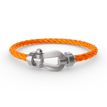 LUXEIFY FORCE LARGE HORSESHOE NO DIAMOND BRACELET SILVER