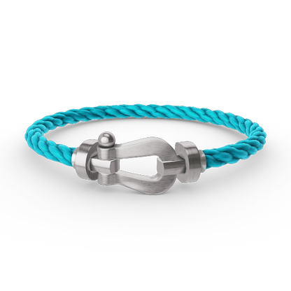 LUXEIFY FORCE LARGE HORSESHOE NO DIAMOND BRACELET SILVER
