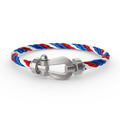 LUXEIFY FORCE LARGE HORSESHOE NO DIAMOND BRACELET SILVER